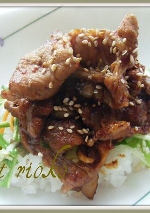*ピリ辛豚の焼肉丼*-レシピのメイン写真