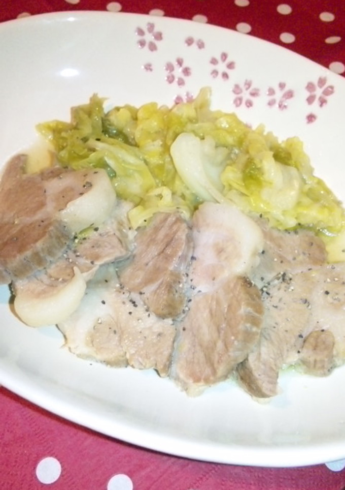 簡単すぎる!豚肉とキャベツの重ね蒸し-レシピのメイン写真