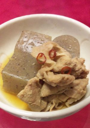 こんにゃくと豚肉のピリ辛煮-レシピのメイン写真