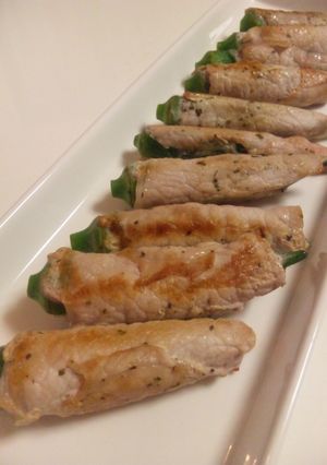 豚巻きオクラ☆ハーブ風味-レシピのメイン写真