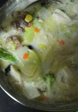 簡単★親鳥(かしわ)クリーム煮-レシピのメイン写真