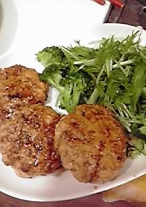 れんこんシャキシャキ!鶏つくねバーグ♪-レシピのメイン写真
