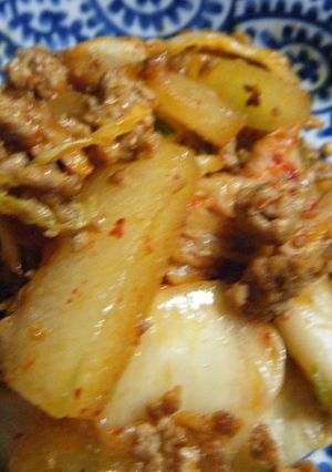 冬瓜と豚挽き肉のキムチ炒め-レシピのメイン写真