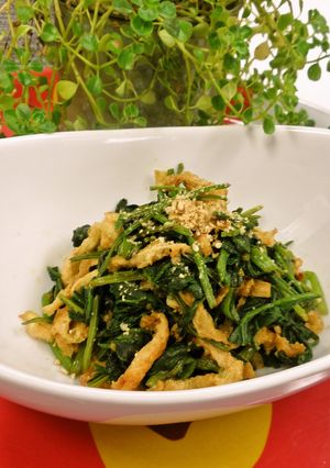 ほうれん草と油揚げ✿ゆず胡椒炒め-レシピのメイン写真