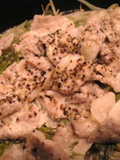 牛角・塩キャベツのたれで豚蒸し-レシピのメイン写真