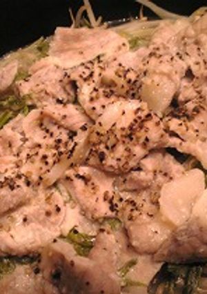 牛角・塩キャベツのたれで豚蒸し-レシピのメイン写真