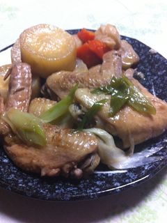 大根とネギと手羽先の煮物-レシピのメイン写真