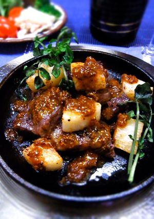 牛肉と長いものサイコロステーキ-レシピのメイン写真