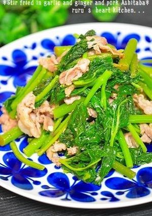 ✿明日葉と豚肉炒め✿-レシピのメイン写真