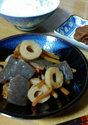 こんにゃくとちくわの炒め煮-レシピのメイン写真