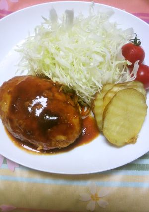 ふわふわ鶏はんばーぐ-レシピのメイン写真