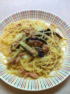 ツナと茄子のあっさり塩味パスタ-レシピのメイン写真