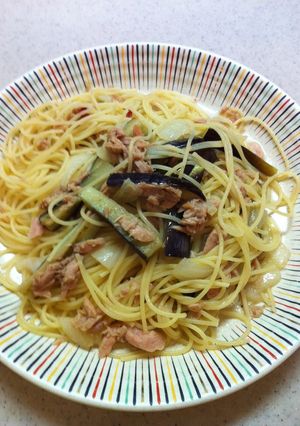ツナと茄子のあっさり塩味パスタ-レシピのメイン写真