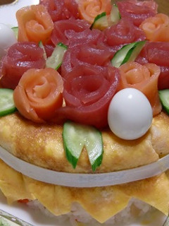 パーティの主役☆ケーキ寿司☆-レシピのメイン写真