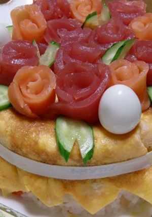 パーティの主役☆ケーキ寿司☆-レシピのメイン写真