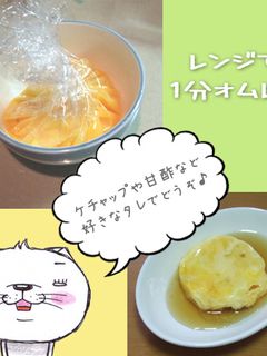 レンジで1分★レンジオムレツ-レシピのメイン写真