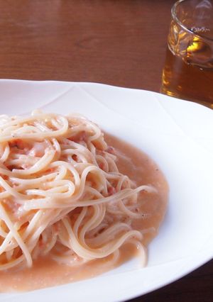 鮭フレークで豆乳カルボナーラ-レシピのメイン写真