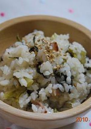 高菜とベーコンの炊き込みご飯-レシピのメイン写真