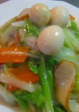 カリカリポテトの八宝菜掛け-レシピのメイン写真