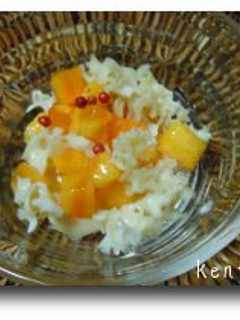 花びらたけと柿の酢の物-レシピのメイン写真