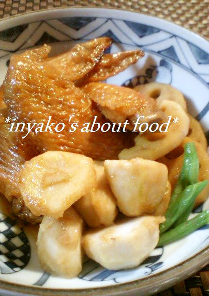 里芋と鶏の手羽先の黒砂糖煮-レシピのメイン写真