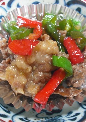 ★お弁当に★パプリカと牛肉の焼肉風-レシピのメイン写真