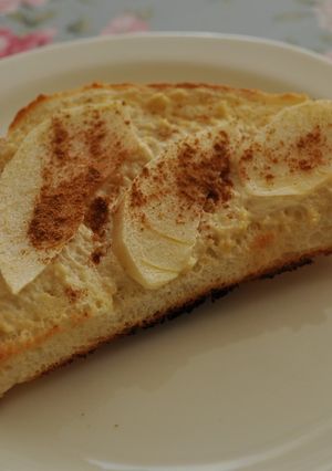 豆腐クリームトースト☆りんご乗せ☆-レシピのメイン写真