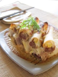 牛肉春巻きの柚子胡椒クリーム焼き-レシピのメイン写真