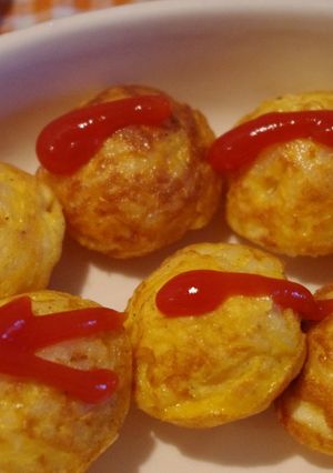 たこ焼き器コロコロオムライス（オムレツ）-レシピのメイン写真