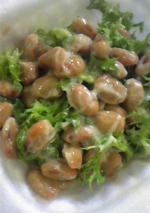 納豆にわさび菜！-レシピのメイン写真