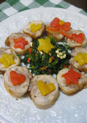 クリスマスに♪　鶏肉ロール＆サラダ-レシピのメイン写真