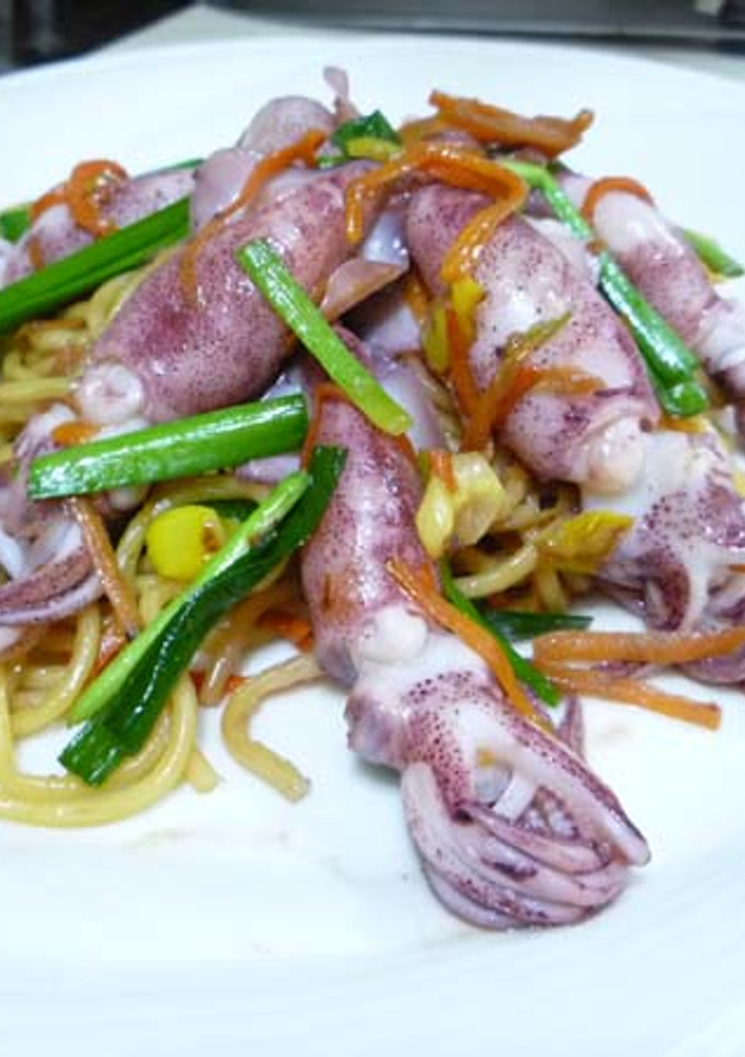 釣り人が作るヒイカ焼きそば-レシピのメイン写真
