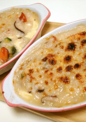 豆腐でヘルシーふんわり鮭クリームドリア-レシピのメイン写真