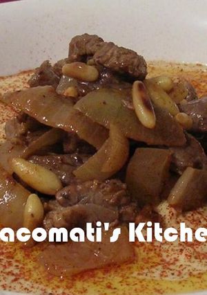 簡単レバノン料理＊ホムスと牛肉炒め-レシピのメイン写真