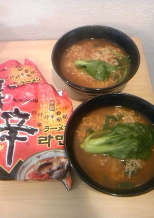 チンゲン菜with辛ラーメン-レシピのメイン写真