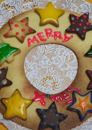 クリスマス☆キラキラ☆リースクッキー-レシピのメイン写真