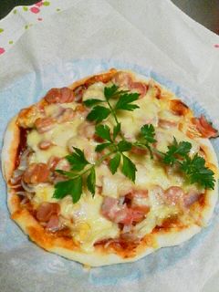 手ごねで簡単☆ごはんでもっちりピザ生地♪-レシピのメイン写真