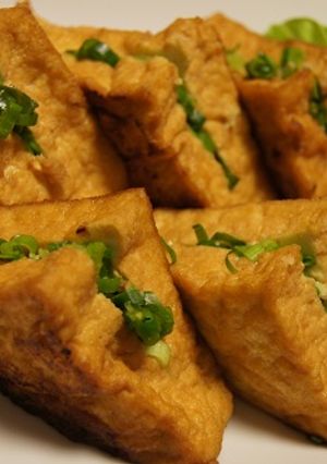 ぱぱっと簡単!ネギ生姜はさみ焼き厚揚げ♪-レシピのメイン写真