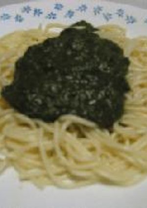 ほうれん草ソースのかかったスパゲッティ-レシピのメイン写真