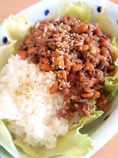 超簡単♪ご飯がすすむ☆納豆挽き肉ご飯-レシピのメイン写真