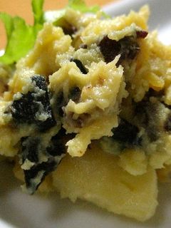 簡単!黒蒸しにんにく入りさつまいもサラダ-レシピのメイン写真