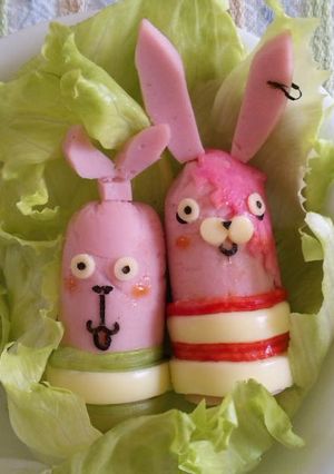 ウサビッチのおかず（キャラ弁）-レシピのメイン写真