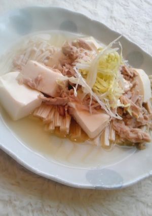 ・・切って乗せてチン！豆腐レンジ蒸し・・-レシピのメイン写真