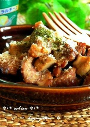 砂肝（砂ずり）こってり炒め～粉チ七味がけ-レシピのメイン写真