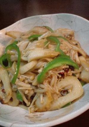 エノキと焼きちくわの甘辛炒め-レシピのメイン写真
