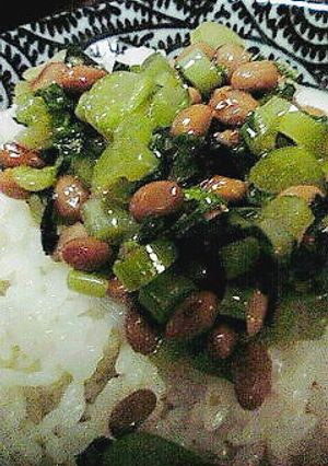 ◇大根葉などの青菜と納豆の柚子胡椒和え◇-レシピのメイン写真