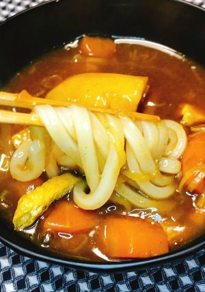簡単残りカレーdeカレーうどん-レシピのメイン写真