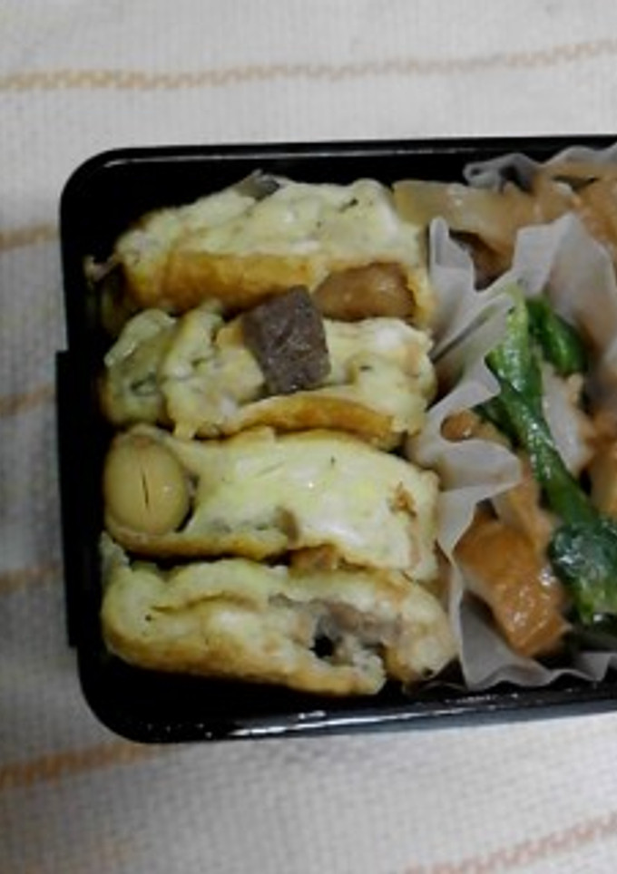 お弁当の卵焼き～余った煮物～-レシピのメイン写真