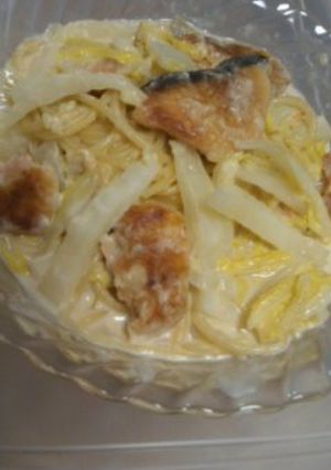 鮭と白菜の和風クリームパスタ-レシピのメイン写真