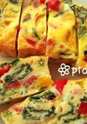 お弁当にも♪カラフルキッシュ風卵焼き-レシピのメイン写真